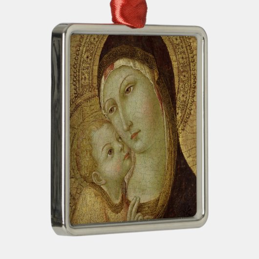 Madonna und Kind 2 Silbernes Ornament (Rechts)