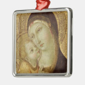 Madonna und Kind 2 Silbernes Ornament (Links)