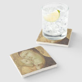 Madonna und Kind 2 Steinuntersetzer (Seitenansicht)