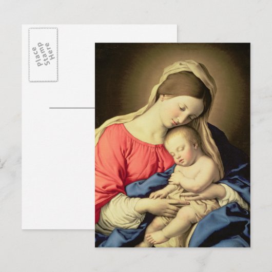 Madonna und Kind 3 Postkarte (Vorne/Hinten)