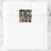 Madonna und Kind 3 Quadratischer Aufkleber (Tasche)