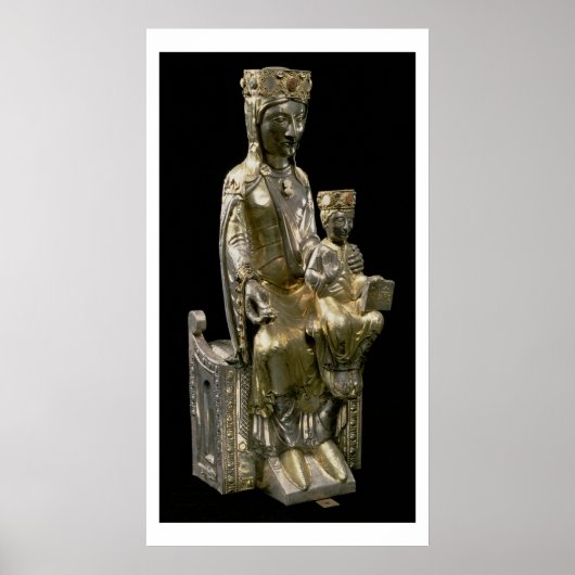 Madonna und Kind begeistert, Statuette, Französisc Poster (Vorne)