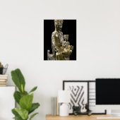 Madonna und Kind begeistert, Statuette, Französisc Poster (Heimbüro)