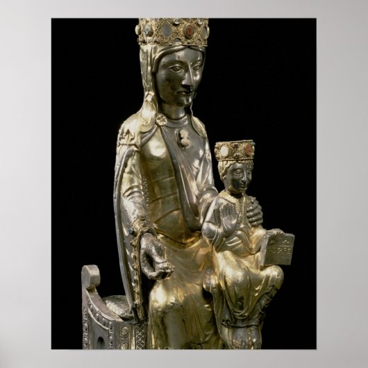 Madonna und Kind begeistert, Statuette, Französisc Poster (Vorne)