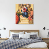 Madonna und Kind begeistert von Heiligen Maria Leinwanddruck (Insitu (Schlafzimmer))