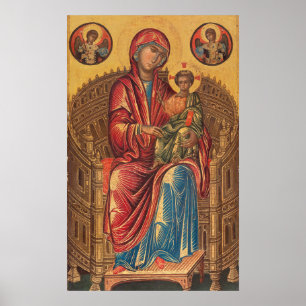 Madonna und Kind - Byzantinisches Kunstmuseum Poster