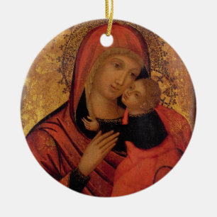 Madonna und Kind, c.1650 (Platte) Keramikornament