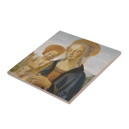 Madonna und Kind, circa 1470 Fliese (Seite)