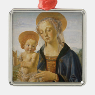 Madonna und Kind, circa 1470 Ornament Aus Metall
