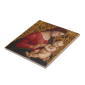 Madonna und Kind, circa 1505-07 Fliese (Seite)