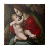 Madonna und Kind, circa 1520 Fliese (Vorderseite)