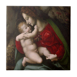 Madonna und Kind, circa 1520 Fliese