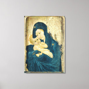Madonna und Kind, der Burgund-Schule (Öl auf Leinwanddruck