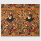 MADONNA UND KIND DER ROSE BOWER MIT ANGELN GESCHENKPAPIER (Flach)