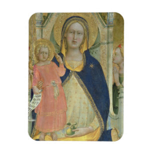 Madonna und Kind, die mit Heiligen inthronisiert Magnet