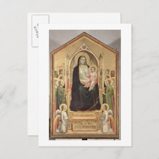 Madonna und Kind enthusironed, c.1300-03 (PRE-rest Postkarte (Vorne/Hinten)