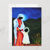 Madonna und Kind - Erste Schritte 2008 Postkarte (Vorne/Hinten)