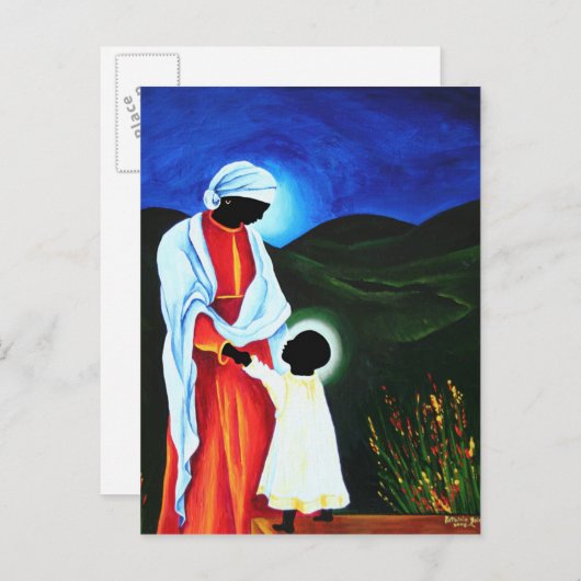 Madonna und Kind - Erste Schritte 2008 Postkarte (Vorne/Hinten)