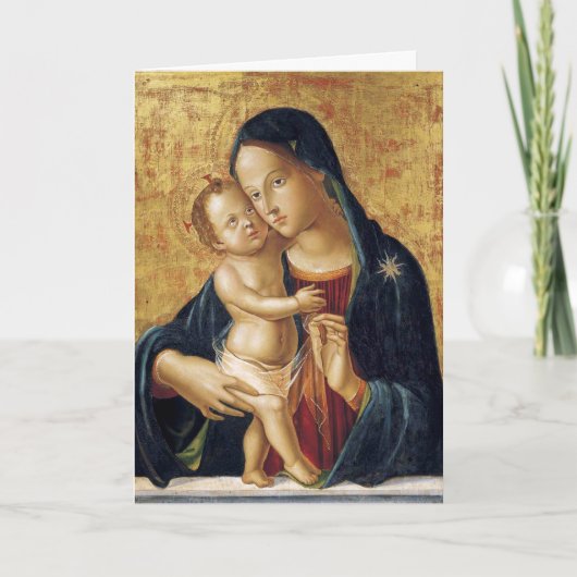 Madonna und Kind Feiertagskarte (Vorderseite)