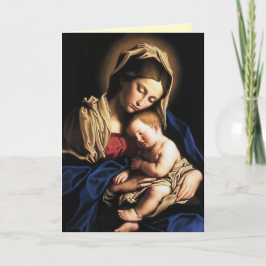 Madonna und Kind Feiertagskarte (Vorderseite)