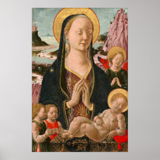 Madonna und Kind - Ferrarese Kunstmuseum Poster