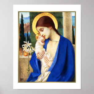 Madonna und Kind. Fine Art Christmas Geschenk Prin Poster