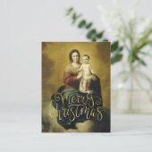 Madonna und Kind, Fine Art Christmas Postkarte (Stehend Vorderseite)