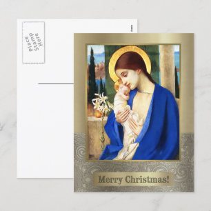 Madonna und Kind. Fine Art Christmas Postkarten