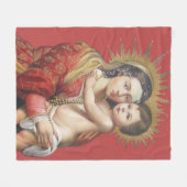 Madonna und Kind Fleecedecke (Vorderseite (Horizontal))