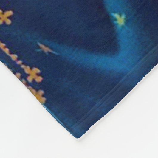 Madonna und Kind Fleecedecke (Ecke)