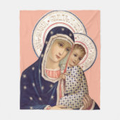 Madonna und Kind Fleecedecke (Vorderseite)