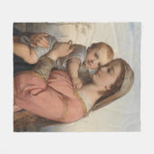 Madonna und Kind Fleecedecke (Vorderseite (Horizontal))