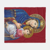 Madonna und Kind Fleecedecke (Vorderseite (Horizontal))