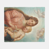 Madonna und Kind Fleecedecke (Vorderseite (Horizontal))