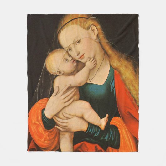 Madonna und Kind Fleecedecke (Vorderseite)