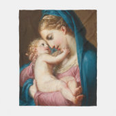 Madonna und Kind Fleecedecke (Vorderseite)