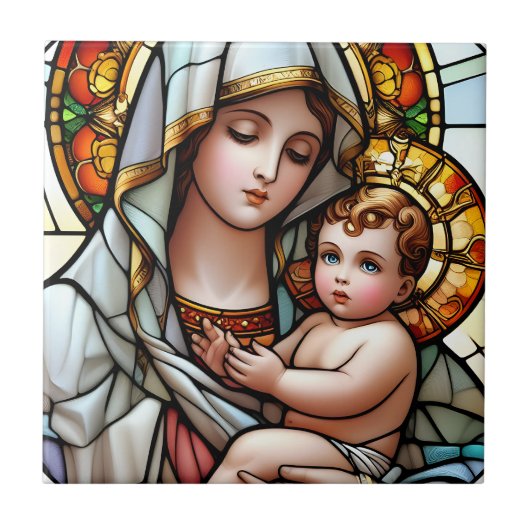 Madonna und Kind Fliese (Vorderseite)