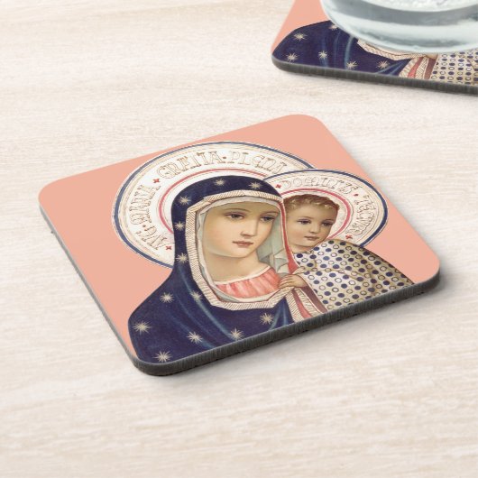 Madonna und Kind Getränkeuntersetzer (Linke Seite)