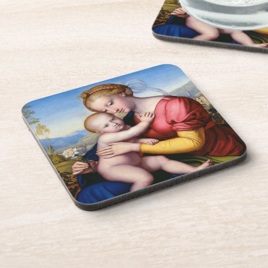 Madonna und Kind Getränkeuntersetzer (Linke Seite)