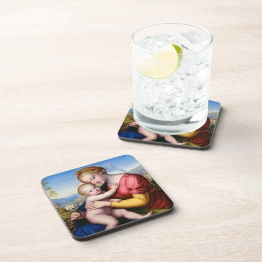 Madonna und Kind Getränkeuntersetzer (Rechte Seite)