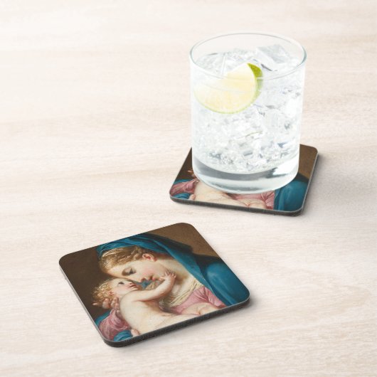 Madonna und Kind Getränkeuntersetzer (Rechte Seite)