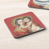 Madonna und Kind Getränkeuntersetzer (Linke Seite)