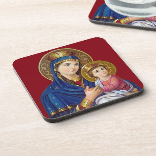 Madonna und Kind Getränkeuntersetzer (Linke Seite)