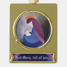 Madonna und Kind - HageMary Banner Ornament