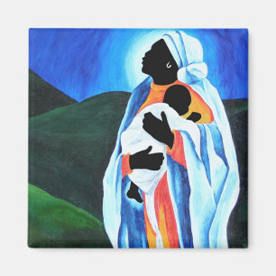 Madonna und Kind - hoffen Sie für die Welt 2008 Magnet