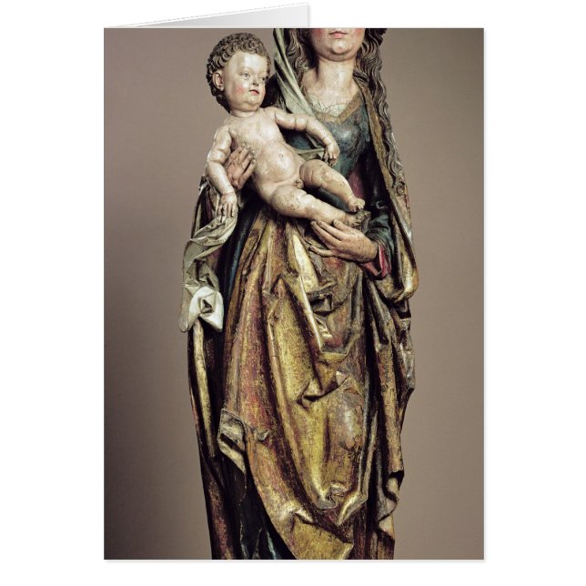 Madonna und Kind, hölzerne Skulptur (Vorne)