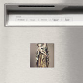 Madonna und Kind, Holzskulptur Magnet (In Situ (Geschirrspüler))