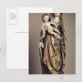 Madonna und Kind, Holzskulptur Postkarte (Vorne/Hinten)