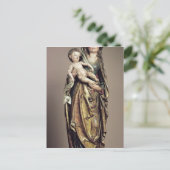 Madonna und Kind, Holzskulptur Postkarte (Stehend Vorderseite)