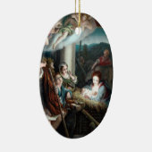 Madonna und Kind in der Krippe Keramik Ornament (Rechts)